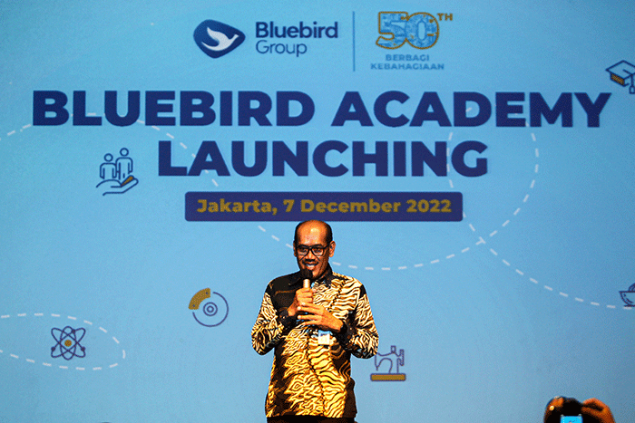 Peluncuran Bluebird Academy di Jakarta, Rabu (7/12/2022).