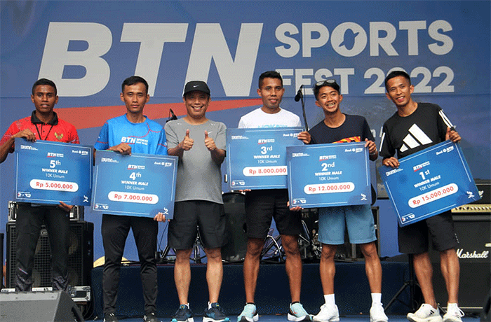 BTN Sports Fest 2022 di Stadion Aquatic, Gelora Bung Karno, Jakarta, Minggu (11/12/2022).