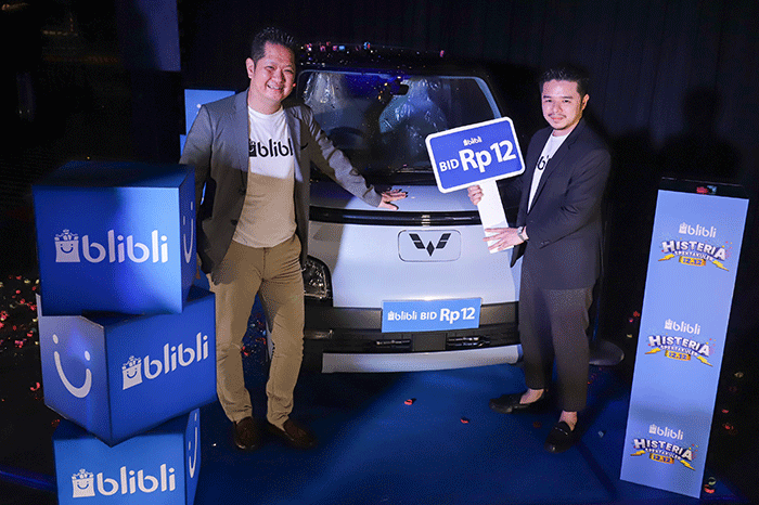 Program Blibli Histeria Spektakuler 12.12 di kawasan SCBD, Jakarta, Senin (12/12/2022).