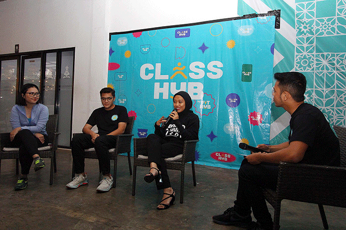 Konferensi pers atau ngobrol santai bersama media mengenai penyedia gym premium FIT HUB di Jakarta, Jumat (16/12/2022).