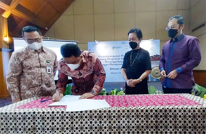 Penandatanganan kerja sama guna penanggulangan penyakit tuberkulosis (TBC) dan mempercepat pencapaian eliminasi  tuberkulosis di Indonesia di Jakarta.