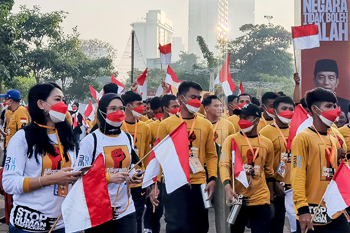 Kepala Badan Pelindungan Pekerja Migran Indonesia (BP2MI), Benny Rhamdani saat menghadiri peringatan Hari Migran Internasional di Jakarta.
