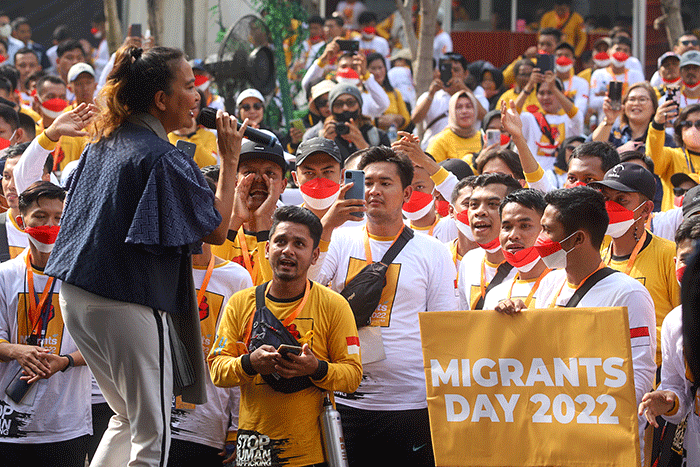 Kepala Badan Pelindungan Pekerja Migran Indonesia (BP2MI), Benny Rhamdani saat menghadiri peringatan Hari Migran Internasional di Jakarta.
