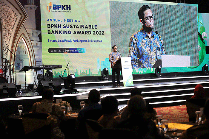 Annual meeting dan BPKH Sustainable Banking Award 2022 di Jakarta, Senin (19/12/2022) malam.