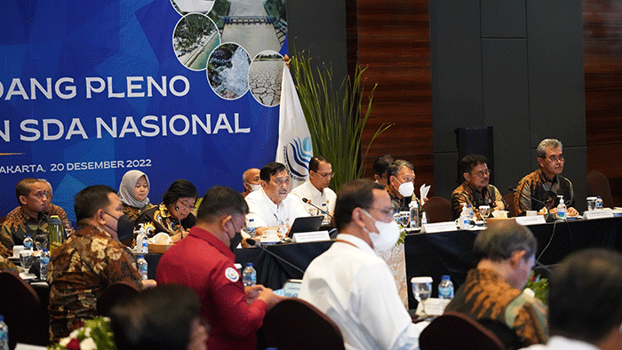 Sidang pleno Dewan SDA Nasional 2022 di Jakarta, Selasa (20/12/2022).