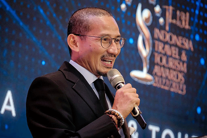 Menteri Pariwisata dan Ekonomi Kreatif (Menparekraf) Sandiaga Salahuddin Uno meraih penghargaan ‘Indonesia Man of The Match in Tourism 2022’.