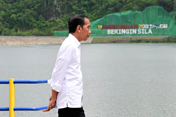 Presiden Joko Widodo meresmikan Bendungan Beringin Sila yang terletak di Kabupaten Sumbawa, Provinsi Nusa Tenggara Barat (NTB), Kamis (29/12/2022).