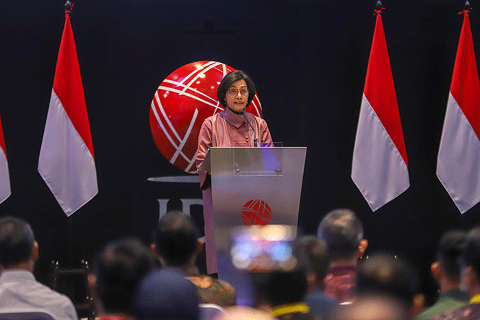 Pembukaan Perdagangan Bursa Efek Indonesia (BEI) periode 2023 di Gedung Bursa Efek Indonesia, Jakarta, Senin (2/12/2023).