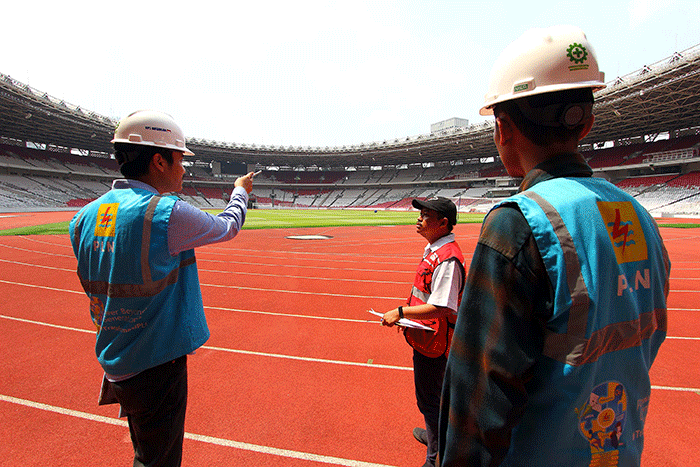 Stadion Utama GBK memiliki pola Pengamanan pasokan listrik sebanyak 4 lapis.