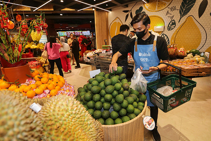 Pembukaan Ranch Market di Liv-ing World Alam Sutera, Tangerang, Rabu (11/1/2023).