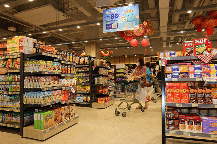 Pembukaan Ranch Market di Liv-ing World Alam Sutera, Tangerang, Rabu (11/1/2023).