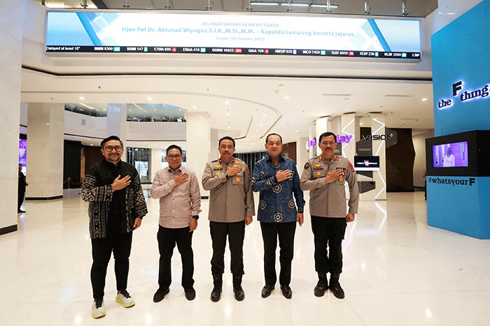 Direktur Corporate Secretary MNC Group Sjafril Nasution menerima kunjungan Wakapolda Lampung Brigjen Pol. Umar Effendi beserta jajaran.