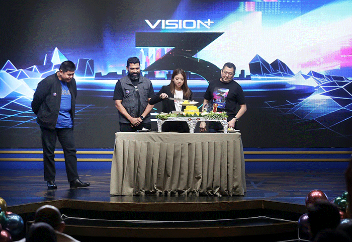 Syukuran Vision+ 3rd Aniversary di MNC Conference Hall, Kebon Sirih, Jakarta Pusat, Selasa (17/1/2023).