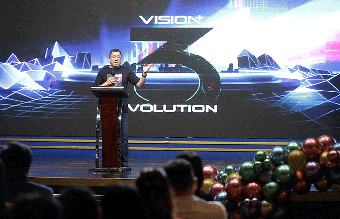 Syukuran Vision+ 3rd Aniversary di MNC Conference Hall, Kebon Sirih, Jakarta Pusat, Selasa (17/1/2023).