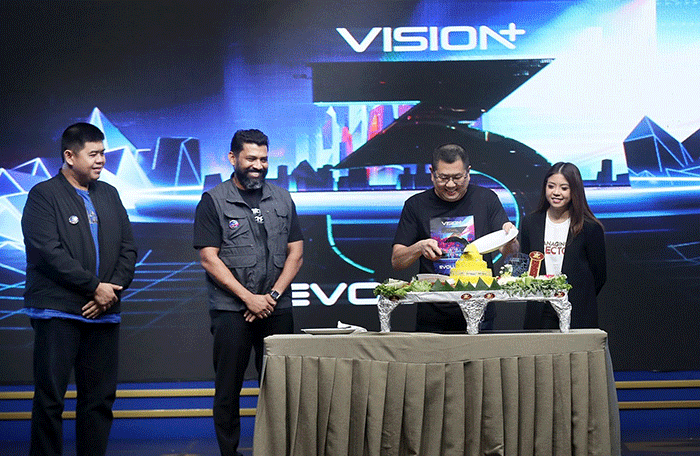 Syukuran Vision+ 3rd Aniversary di MNC Conference Hall, Kebon Sirih, Jakarta Pusat, Selasa (17/1/2023).