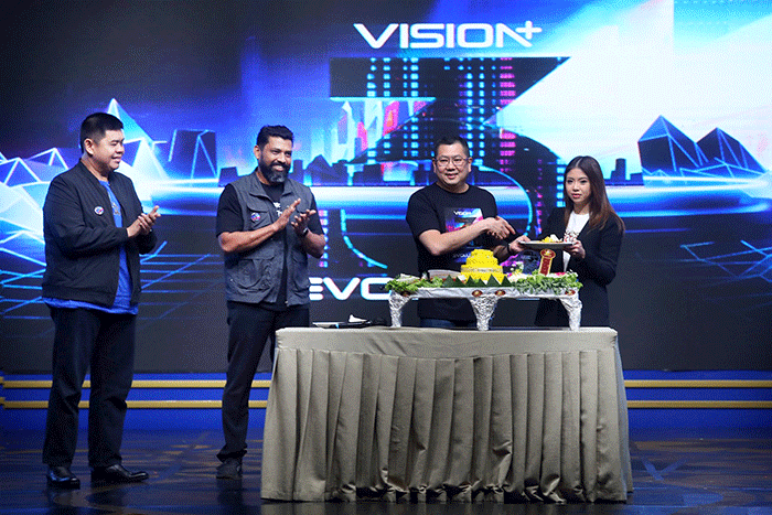 Syukuran Vision+ 3rd Aniversary di MNC Conference Hall, Kebon Sirih, Jakarta Pusat, Selasa (17/1/2023).