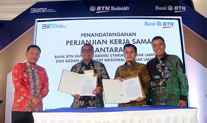 Pembukaan Kantor Cabang Syariah Bank BTN Bandar Lampung di Bandar Lampung, Rabu (18/1/2023).
