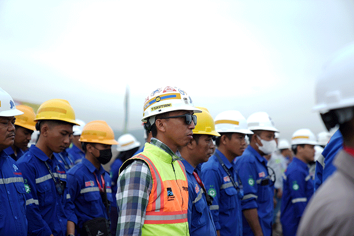 Pemecahan rekor ditandai dengan upacara memperingati Bulan Keselamatan dan Kesehatan Kerja (K3) Nasional Tahun 2023 di PIT Trembesi pada Rabu (18/1/2023).