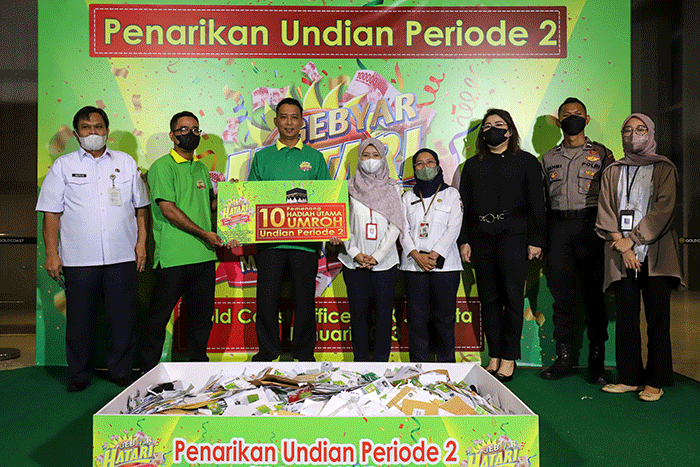 Penarikan Undian Periode 2 Gebyar Hatari Milyaran Rupiah di Liberty Gold Coast Office, Pantai Indah Kapuk (PIK), Jakarta Utara, Rabu (18/1/2023).