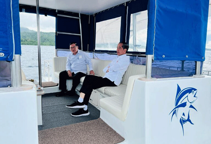 Presiden Joko Widodo melakukan kunjungan kerjan di Provinsi Sulawesi Utara (Sulut), Jumat (20/1/2023).