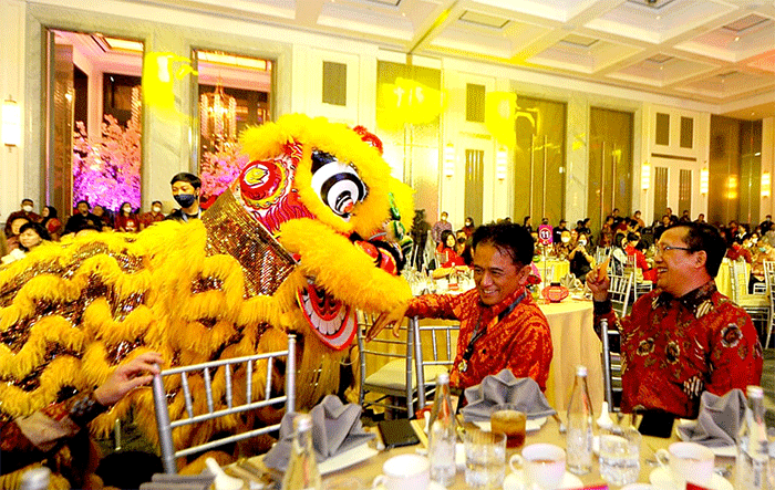 Perayaan Chinese New Year atau Imlek 2023 dengan menggelar Tuan Nian Fan di Jakarta, Rabu (25/1/2023).