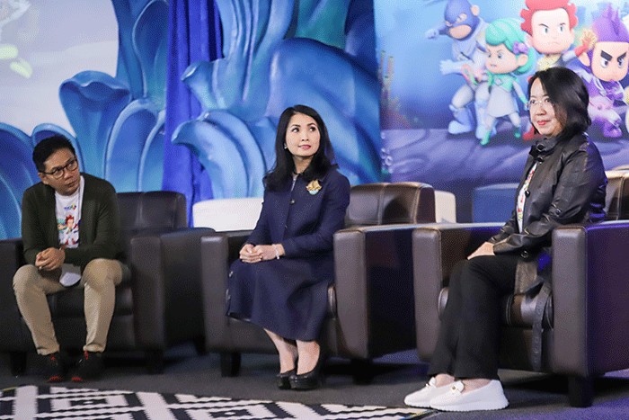 Press Conference & Special Screening Film Kiko In The Deep di Jakarta Aquarium, Jakarta Barat, Kamis (26/1/2023).