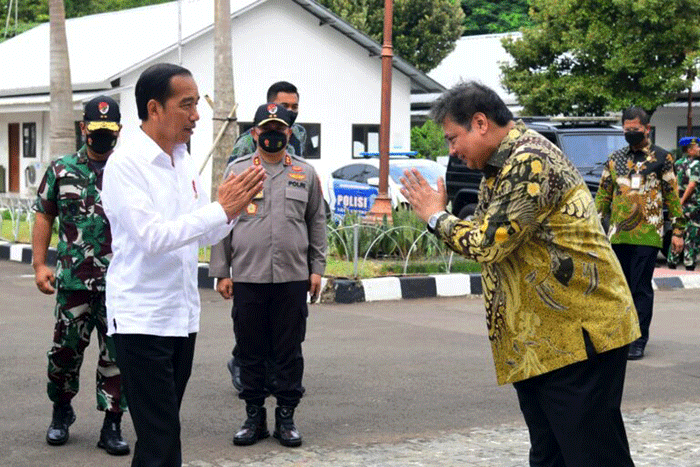 Presiden Joko Widodo secara resmi membuka Rapat Koordinasi Nasional (Rakornas) Transisi Penanganan Covid-19 dan Pemulihan Ekonomi Nasional (PC-PEN).