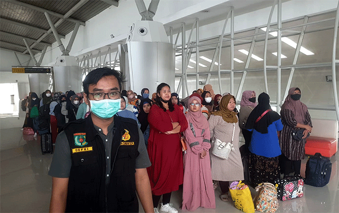 Pengawas Ketenagakerjaan melakukan inspeksi mendadak (Sidak) di Bandar Udara Juanda, Sidoarjo, Jawa Timur, Sabtu (28/1/2023).