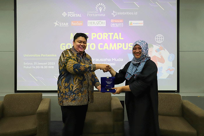 MNC Portal Goes To Campus (MPGTC) di Universitas Pertamina, Jakarta, Selasa (31/1/2023).