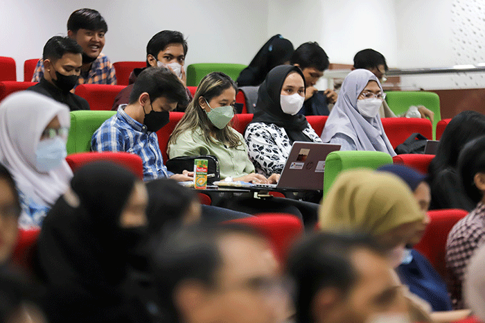 MNC Portal Goes To Campus (MPGTC) di Universitas Pertamina, Jakarta, Selasa (31/1/2023).