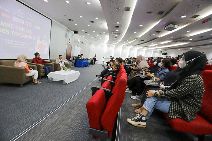 MNC Portal Goes To Campus (MPGTC) di Universitas Pertamina, Jakarta, Selasa (31/1/2023).