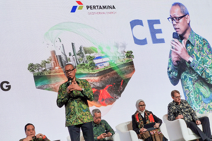 Penawaran saham perdana PT Pertamina Geothermal Energy Tbk di Jakarta, Rabu (1/2/2023).