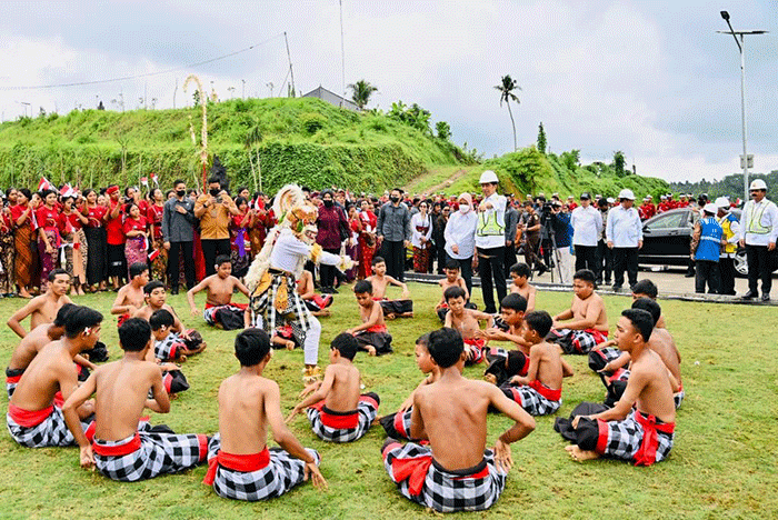 Presiden Joko Widodo meresmikan Bendungan Danu Kerthi yang terletak di Kabupaten Buleleng, Provinsi Bali, Kamis (2/2/2023).