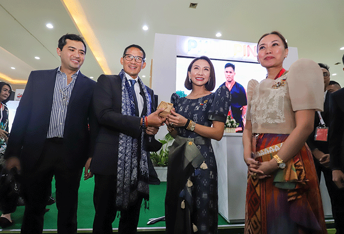 Pameran Travel Exchange (TRAVEX) 2023 saat berlangsungnya ASEAN Tourism Forum (ATF) 2023 di Jogja Expo Center (JEC), D.I Yogyakarta.