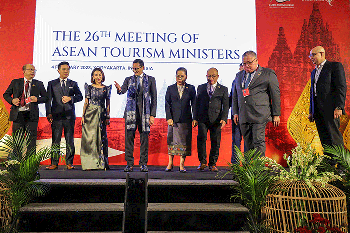 The 26th Meeting of ASEAN Tourism Ministers ASEAN Tourism Forum di Marriott Hotel, D.I Yogyakarta, Sabtu (4/2/2023).