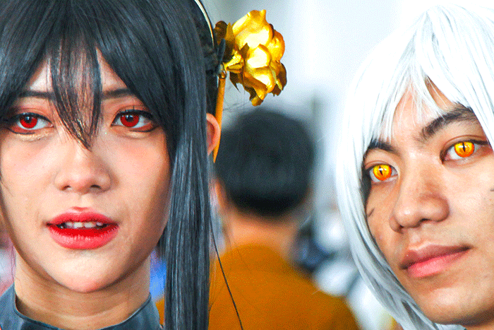 Puluhan cosplayer dengan mengunakan berbagai kostum karakter anime, manga, superhero, dan game mengikuti lomba kompetisi cosplay.