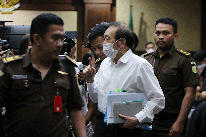 Terdakwa pemilik PT Duta Palma Group, Surya Darmadi menjalani Sidang tuntutan di Pengadilan Tindak Pidana Korupsi (Tipikor) Jakarta, Senin (6/2/2023).