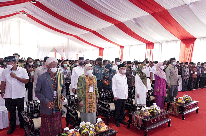 Wakil Presiden KH Ma’ruf Amin meresmikan sebanyak 846 Balai Latihan Kerja Komunitas (BLKK) Tahun 2022 di Yayasan Ponpes Manhalul Ma`arif Darek, Lombok Tengah.