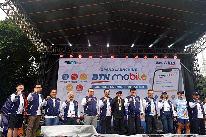 Peluncuran BTN Mobile pada acara BTN Anniversary Festival 2023 yang merupakan rangkaian acara puncak kegiatan HUT Bank BTN ke-73.