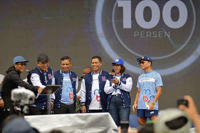 Peluncuran BTN Mobile pada acara BTN Anniversary Festival 2023 yang merupakan rangkaian acara puncak kegiatan HUT Bank BTN ke-73.