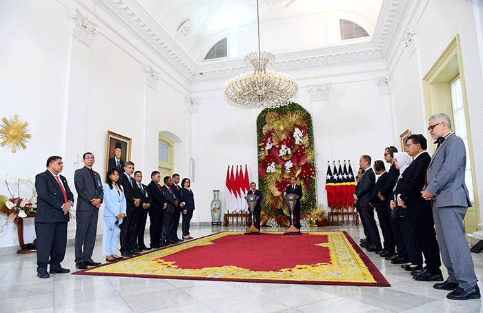 Presiden Joko Widodo menggelar pertemuan bilateral dengan Perdana Menteri (PM) Republik Demokratik Timor Leste, Taur Matan Ruak.