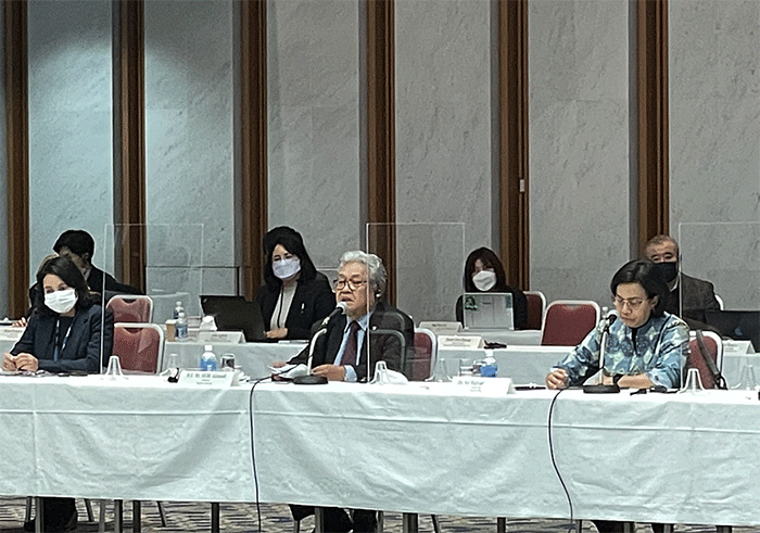 Menteri Keuangan Sri Mulyani melakukan kunjungan kerja ke Tokyo, Jepang pada 13-14 Februari 2023.