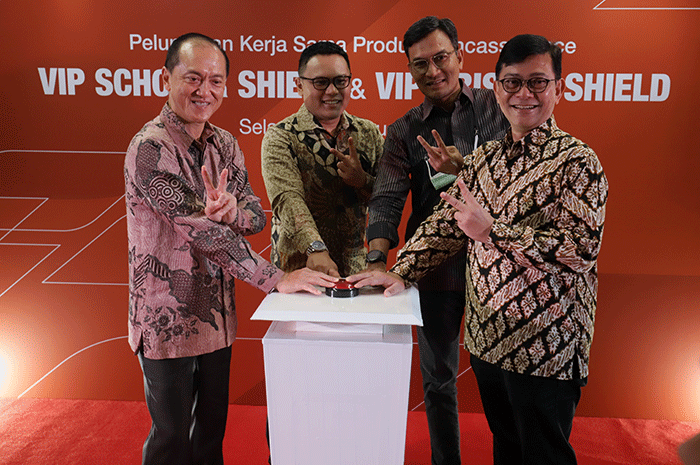 Peluncuran kerja sama produk bancassurance baru VIP Scholar Shield dan VIP Cristal Shield di Jakarta, Selasa (14/2/2023).