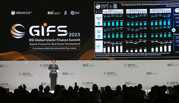 BSI Global Islamic Finance Summit 2023 di Jakarta, Rabu (15/2/2023).