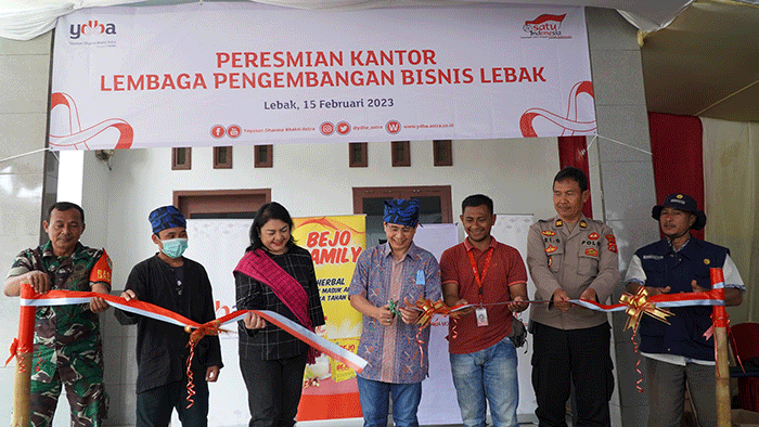 Peresmian Lembaga Pengembangan Bisnis (LPB) Lebak, Banten, Rabu (15/2/2023).