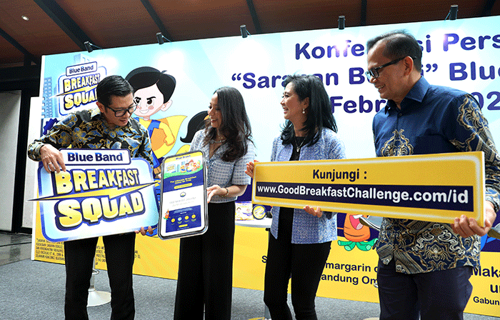 Konferensi Pers Sarapan Berisi Blue Band di Jakarta, Rabu (15/2/2023).