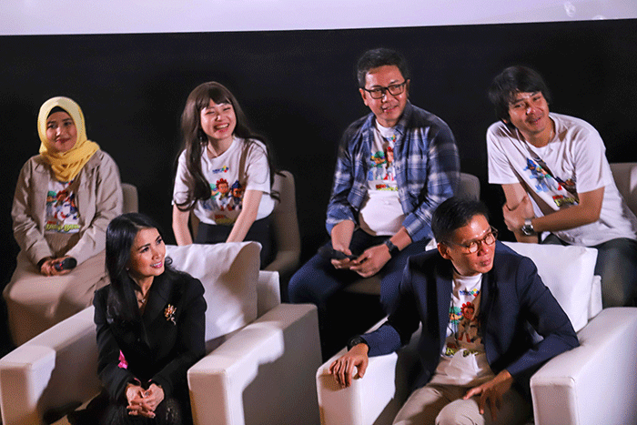 Konferensi pers dan gala premier di XXI Kota Kasablanka, Jakarta, Kamis (16/2/2023).