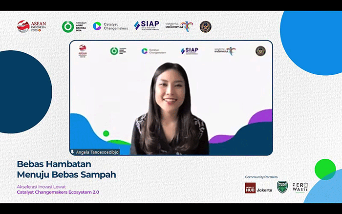 Talkshow “Bebas Hambatan Menuju Bebas Sampah: Akselerasikan Inovasimu lewat Catalyst Changemakers Ecosystem 2.0”, Rabu (15/2/2023).