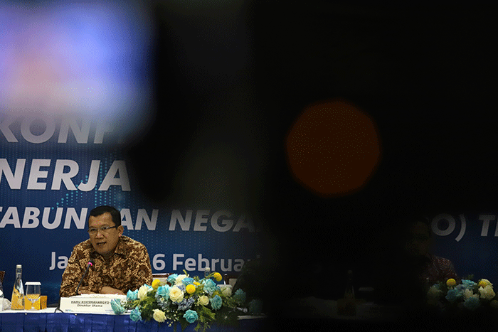 Konferensi Pers Paparan Kinerja per 31 Desember 2022 di Menara BTN, Jakarta, Kamis (16/2/2023).