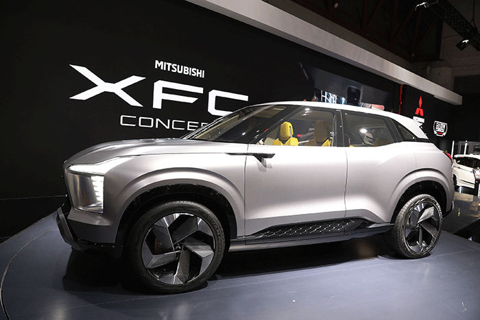 Mitsubishi XFC Concept tampil pada ajang Indonesia International Motor Show (IIMS) 2023 di JIExpo Kemayoran, Jakarta, Kamis (16/2/2023).
